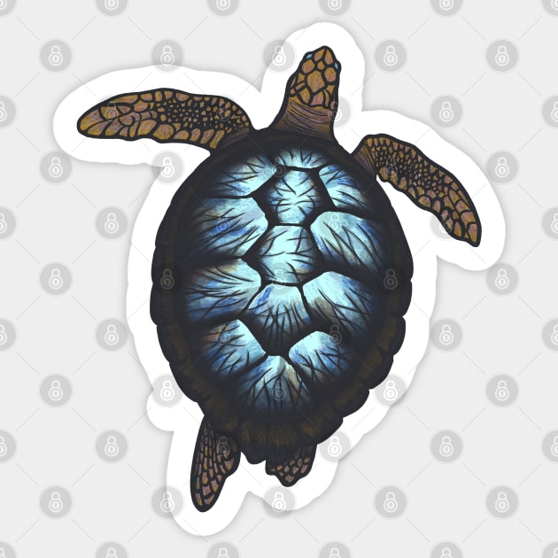 Labradorite Sea Turtle Sticker by Sepheria